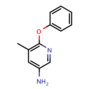 Chemical structure of 5-methyl-6-phenoxypyridin-3-amine , CAS 1248608-03-8, AChemBlock AD295674