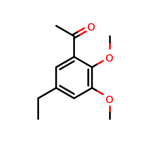 Chemical structure of 1-(5-ethyl-2,3-dimethoxyphenyl)ethanone , CAS 1892425-66-9, AChemBlock AD295677