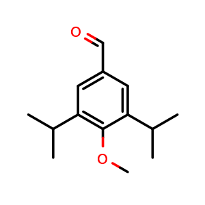 Chemical structure of 3,5-diisopropyl-4-methoxybenzaldehyde , CAS 221445-27-8, AChemBlock AD295685