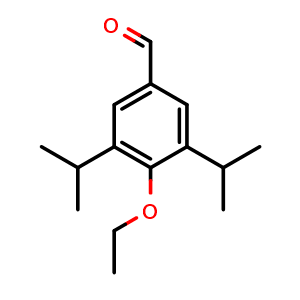 Chemical structure of 4-ethoxy-3,5-diisopropylbenzaldehyde , CAS 2918899-31-5, AChemBlock AD295686