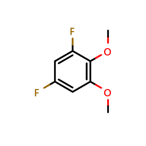 Chemical structure of 1,5-difluoro-2,3-dimethoxybenzene , CAS 203059-82-9, AChemBlock AD295688