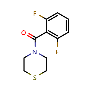 Chemical structure of (2,6-difluorophenyl)(thiomorpholino)methanone , CAS 663884-76-2, AChemBlock AD295693
