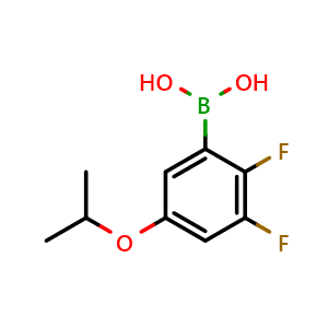 Chemical structure of (2,3-difluoro-5-isopropoxyphenyl)boronic acid , CAS 1960405-52-0, AChemBlock AD295699