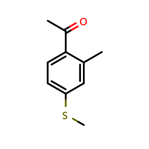 Chemical structure of 1-(2-methyl-4-(methylthio)phenyl)ethanone , CAS 77344-65-1, AChemBlock AD295707