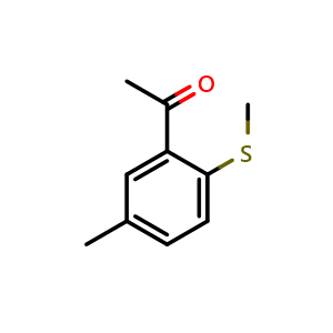 Chemical structure of 1-(5-methyl-2-(methylthio)phenyl)ethanone , CAS 1964-27-8, AChemBlock AD295709