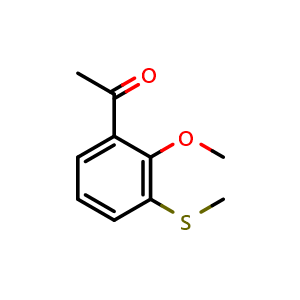 Chemical structure of 1-(2-methoxy-3-(methylthio)phenyl)ethanone , CAS 1895322-50-5, AChemBlock AD295711
