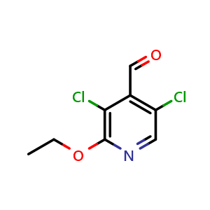 Chemical structure of 3,5-dichloro-2-ethoxyisonicotinaldehyde , CAS 2918848-99-2, AChemBlock AD295727