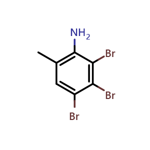 Chemical structure of 2,3,4-tribromo-6-methylaniline , CAS 2969396-29-8, AChemBlock AD295737