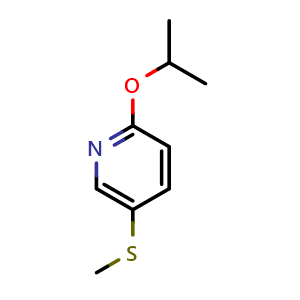 Chemical structure of 2-isopropoxy-5-(methylthio)pyridine , CAS 2918868-83-2, AChemBlock AD295766