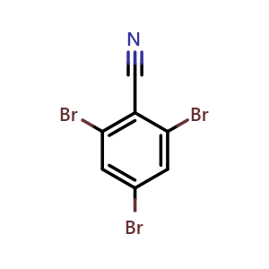 Chemical structure of 2,4,6-tribromobenzonitrile , CAS 35851-93-5, AChemBlock AD295820