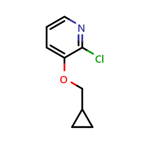 Chemical structure of 2-chloro-3-(cyclopropylmethoxy)pyridine , CAS 1482047-40-4, AChemBlock AD295825
