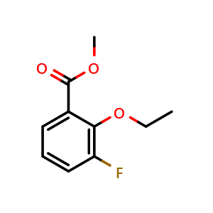 Chemical structure of methyl 2-ethoxy-3-fluorobenzoate , CAS 2918944-91-7, AChemBlock AD295837