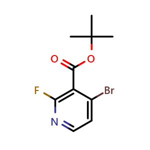 Chemical structure of tert-butyl 4-bromo-2-fluoronicotinate , CAS 1956334-18-1, AChemBlock AD295851