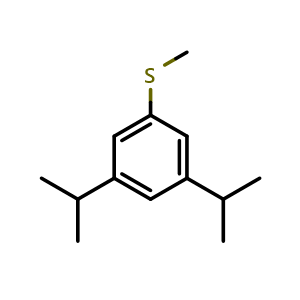 Chemical structure of (3,5-diisopropylphenyl)(methyl)sulfane , CAS 2918904-75-1, AChemBlock AD295856