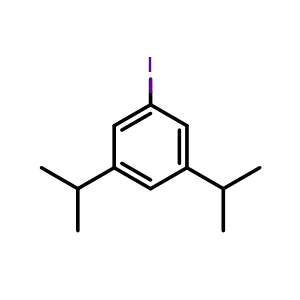 Chemical structure of 1-iodo-3,5-diisopropylbenzene , CAS 1369942-99-3, AChemBlock AD295857