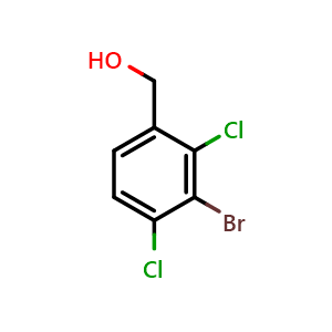 Chemical structure of (3-bromo-2,4-dichlorophenyl)methanol , CAS 1805023-60-2, AChemBlock AD295869