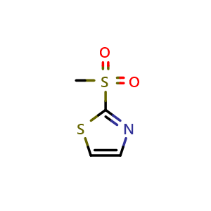 Chemical structure of 2-(methylsulfonyl)thiazole , CAS 69749-91-3, AChemBlock AD295885