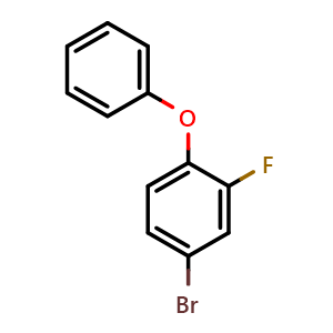 Chemical structure of 4-bromo-2-fluoro-1-phenoxybenzene , CAS 230961-77-0, AChemBlock AD295896