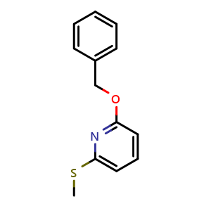 Chemical structure of 2-(benzyloxy)-6-(methylthio)pyridine , CAS 117765-09-0, AChemBlock AD295903
