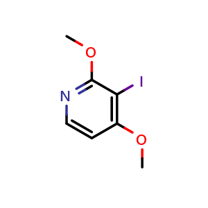 Chemical structure of 3-iodo-2,4-dimethoxypyridine , CAS 2918869-93-7, AChemBlock AD295904