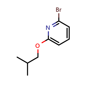 Chemical structure of 2-bromo-6-isobutoxypyridine , CAS 891842-83-4, AChemBlock AD295909