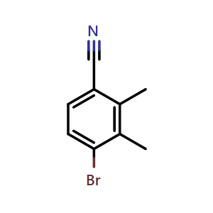 Chemical structure of 4-bromo-2,3-dimethylbenzonitrile , CAS 1349716-30-8, AChemBlock AD295916