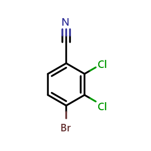 Chemical structure of 4-bromo-2,3-dichlorobenzonitrile , CAS 1160574-42-4, AChemBlock AD295922