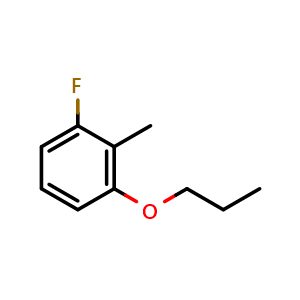 Chemical structure of 1-fluoro-2-methyl-3-propoxybenzene , CAS 2918856-38-7, AChemBlock AD295937