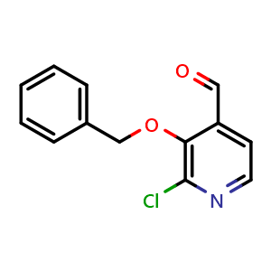 Chemical structure of 3-(benzyloxy)-2-chloroisonicotinaldehyde , CAS 2918838-57-8, AChemBlock AD295943