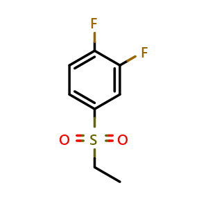 Chemical structure of 4-(ethylsulfonyl)-1,2-difluorobenzene , CAS 845617-59-6, AChemBlock AD295961