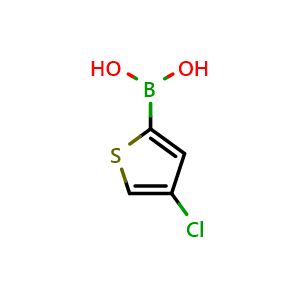 Chemical structure of 4-Chlorothiophene-2-boronic acid , CAS 1133931-02-8, AChemBlock AD295962