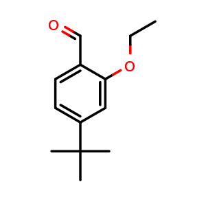 Chemical structure of 4-(tert-butyl)-2-ethoxybenzaldehyde , CAS 1073145-56-8, AChemBlock AD295964