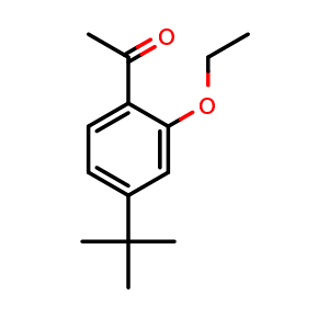 Chemical structure of 1-(4-(tert-butyl)-2-ethoxyphenyl)ethanone , CAS 2969462-91-5, AChemBlock AD295966