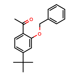 Chemical structure of 1-(2-(benzyloxy)-4-(tert-butyl)phenyl)ethanone , CAS 2918967-55-0, AChemBlock AD295973
