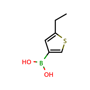 Chemical structure of (5-ethylthiophen-3-yl)boronic acid , CAS 2242644-68-2, AChemBlock AD295975
