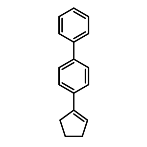 Chemical structure of 4-(cyclopent-1-en-1-yl)-1,1'-biphenyl , CAS 415898-27-0, AChemBlock AD296000