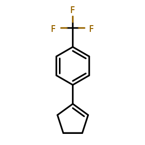 Chemical structure of 1-(cyclopent-1-en-1-yl)-4-(trifluoromethyl)benzene , CAS 38941-62-7, AChemBlock AD296003
