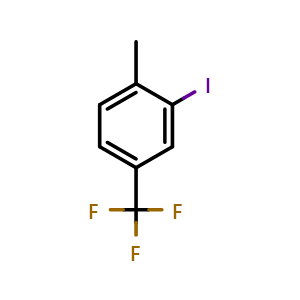 Chemical structure of 2-iodo-1-methyl-4-(trifluoromethyl)benzene , CAS 13055-62-4, AChemBlock AD296013