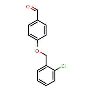 Chemical structure of 4-((2-chlorobenzyl)oxy)benzaldehyde , CAS 70627-21-3, AChemBlock AD296025