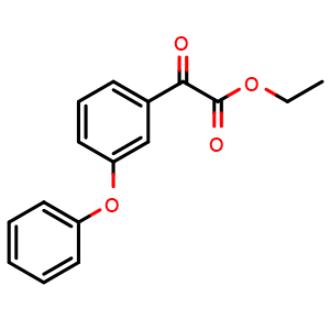 Chemical structure of ethyl 2-oxo-2-(3-phenoxyphenyl)acetate , CAS 77394-88-8, AChemBlock AD296059