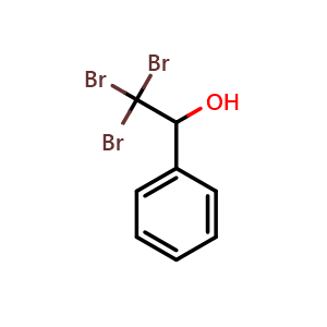 Chemical structure of 2,2,2-tribromo-1-phenylethanol , CAS 38158-81-5, AChemBlock AD296072
