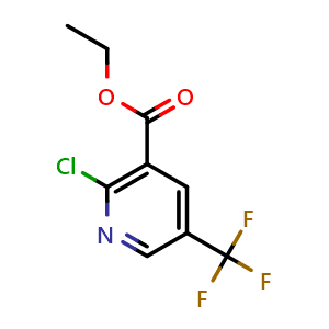 Chemical structure of ethyl 2-chloro-5-(trifluoromethyl)nicotinate , CAS 1188265-81-7, AChemBlock AD296106