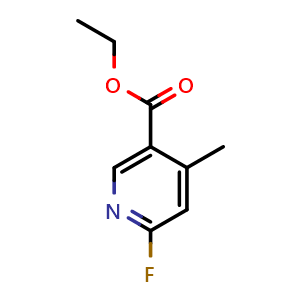 Chemical structure of ethyl 6-fluoro-4-methylnicotinate , CAS 1256805-96-5, AChemBlock AD296108