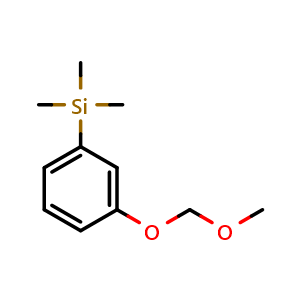 Chemical structure of (3-(methoxymethoxy)phenyl)trimethylsilane , CAS 2918834-55-4, AChemBlock AD296109