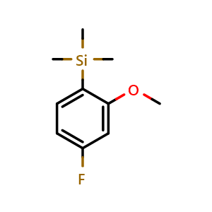 Chemical structure of (4-fluoro-2-methoxyphenyl)trimethylsilane , CAS 2901103-31-7, AChemBlock AD296110