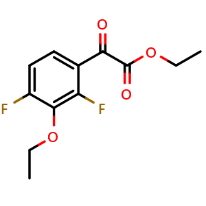 Chemical structure of ethyl 2-(3-ethoxy-2,4-difluorophenyl)-2-oxoacetate , CAS 2918855-18-0, AChemBlock AD296117