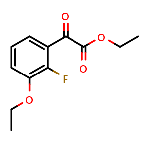 Chemical structure of ethyl 2-(3-ethoxy-2-fluorophenyl)-2-oxoacetate , CAS 2918929-07-2, AChemBlock AD296118