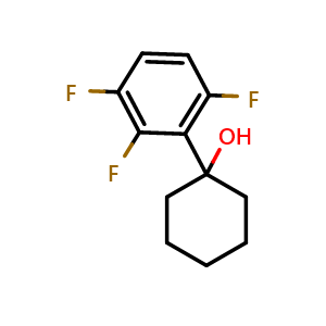 Chemical structure of 1-(2,3,6-trifluorophenyl)cyclohexanol , CAS 2921892-31-9, AChemBlock AD296123
