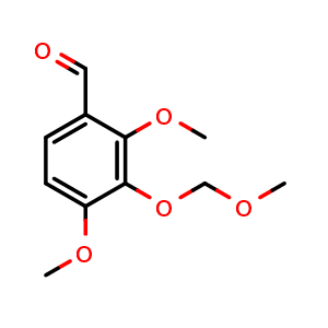 Chemical structure of 2,4-dimethoxy-3-(methoxymethoxy)benzaldehyde , CAS 2901110-02-7, AChemBlock AD296133