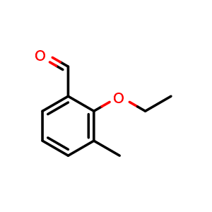 Chemical structure of 2-ethoxy-3-methylbenzaldehyde , CAS 532965-62-1, AChemBlock AD296147
